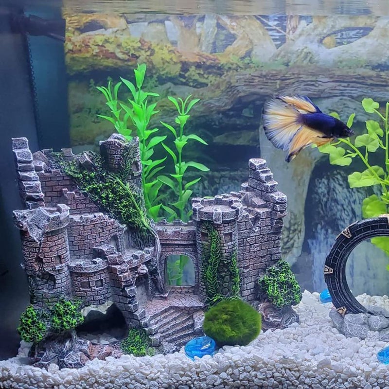 SLOCME Aquarium Ornaments Resin Castle Decorations - Fish Tank Supplies Accessories, Eco-Friendly Fish Tank Castle Aquarium Ornament - Image 2
